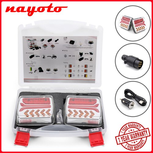 Imagen de Luz Trasera LED Magnética Inalámbrica para Camión, Remolque, Autobús y Caravana – Lámpara de Freno y Señalización 12V/24V