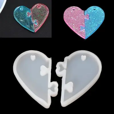 Image de Moule Coeur Résine Époxy - Bricolage Bijoux Amoureux