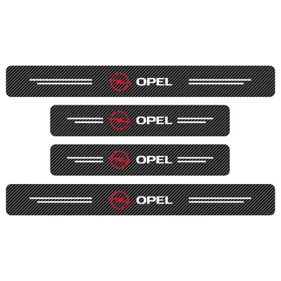 Image de Autocollants seuil porte voiture en fibre de carbone - Protection élégante pour Opel