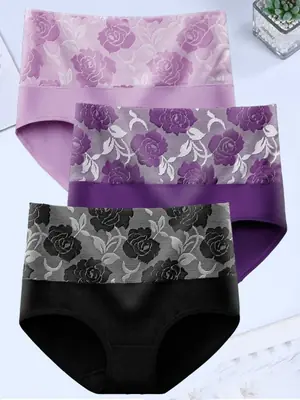 Image de Lot 3 Culottes Haute Taille - Coton Doux & Sans Couture