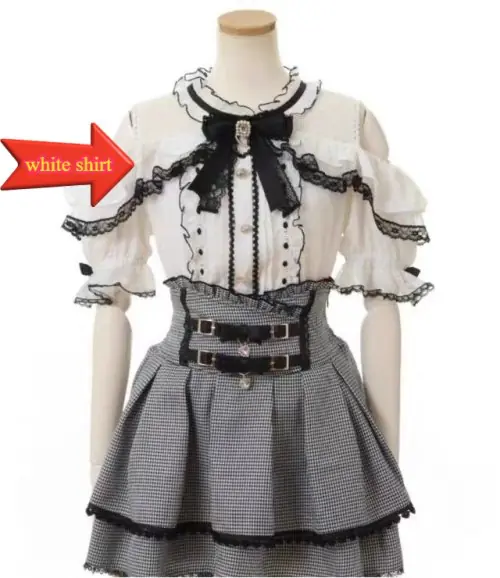 Image de Jupe Lolita Courte Haute Taille - Style Kawaii Y2K