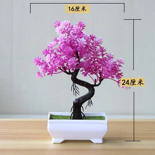 Image de Bonsaï Artificiel Miniature - Décoration Intérieure Élégante