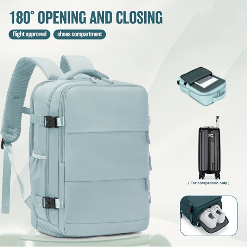 Afbeelding van Ryanair Rugzak 40x20x25 cm - Handbagage Kabinetas voor Mannen en Vrouwen, Waterafstotende Reisrugzak met Laptopvak en Veel Opslagruimte