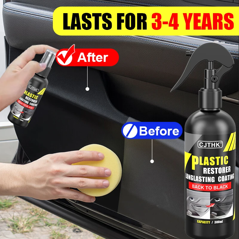 Immagine di Rinnovatore Professionale per Plastica Auto – Restaura il Nero Lucido, Rivestimento Duraturo per Interni e Esterni, Ripristina Pelle e Plastica con Formula Naturale