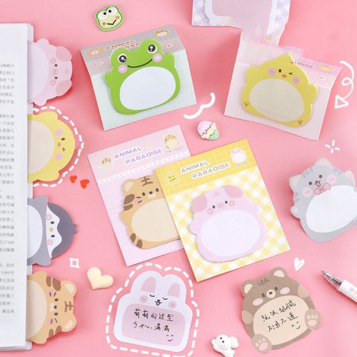 Image de Stickers Kawaii Animaux - Bloc Notes Adhésifs Mignons