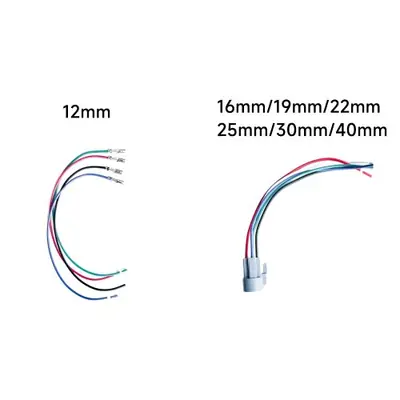 Image de Bouton Poussoir LED Arc-en-Ciel Étanche - 3V à 220V