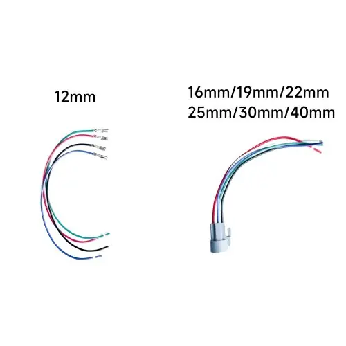 Image de Bouton Poussoir LED Arc-en-Ciel Étanche - 3V à 220V