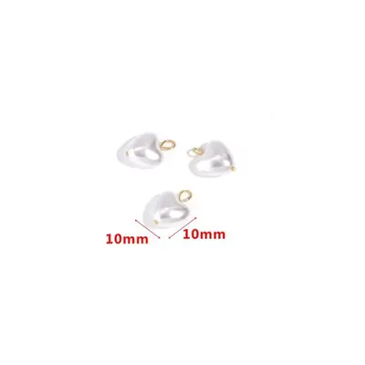 Image de Breloques Coeur Géométrique Acier Inoxydable - Lot de 10