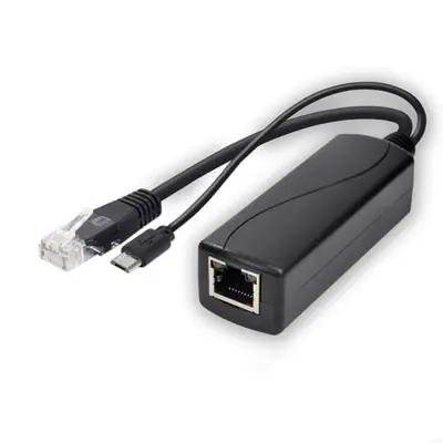 Image de Adaptateur PoE 48V vers USB-C 5V - Alimentation Ethernet pour Caméra