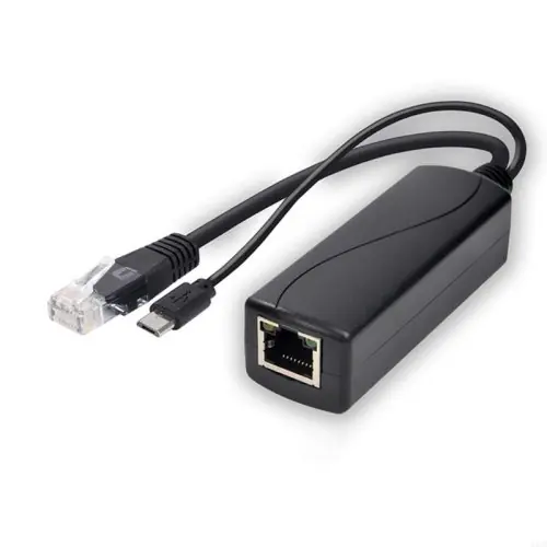 Image de Adaptateur PoE 48V vers USB-C 5V - Alimentation Ethernet pour Caméra