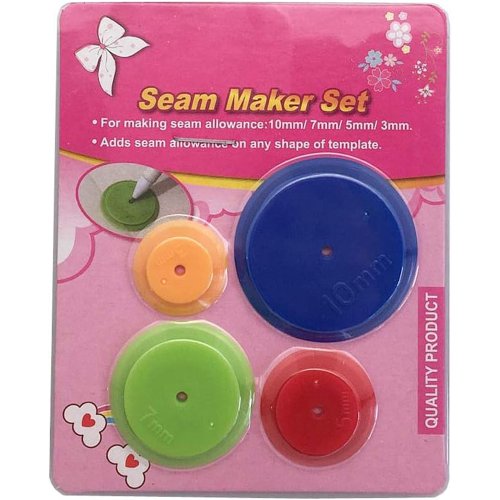 Zdjęcie Zestaw 4 sztuk znaczników do ściegu – różne rozmiary, koła do śledzenia i szycia, idealne narzędzia krawieckie dla patchworku i DIY