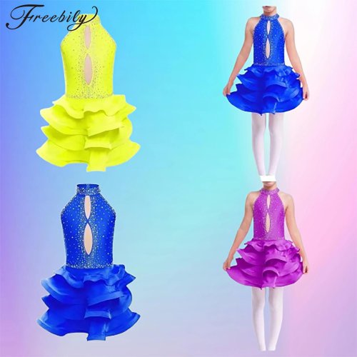 Image de Robe de Danse Latine pour Filles - Tutu Élégant & Spectaculaire