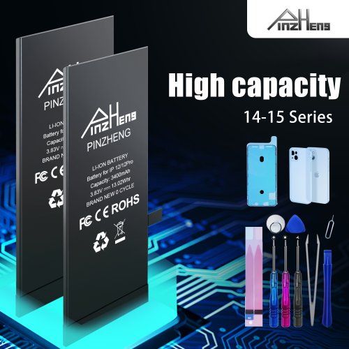 Afbeelding van PINZHENG Echte Hoge Capaciteit Batterij Voor iPhone 14 15 Pro Max 14 Pro 15 Pro 14 Plus 15 Plus 14 Pro Max vervangende Batterijen