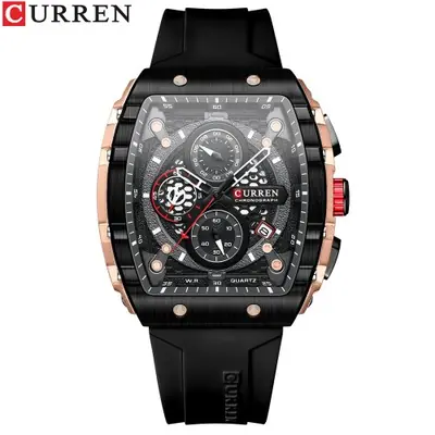 Image de Montre Sportive Homme - Quartz Étanche avec Bracelet Silicone Jaune Lumineux