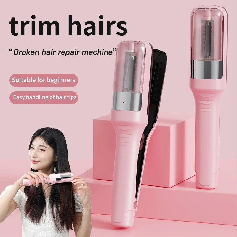 Imagen de Recortador de Puntas de Cabello Inalámbrico Profesional para Mujer - Elimina Puntas Rizadas, Secas y Dañadas con Tecnología Automática de Corte Preciso