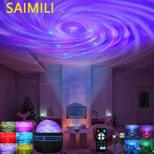 Immagine di Proiettore LED Galaxy Starry Sky con Telecomando, Luce Notturna USB per Camera dei Bambini, Decorazione Ambientale per Natale e Matrimonio