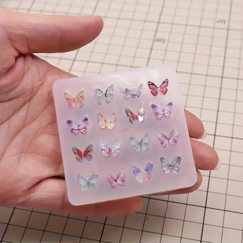 Zdjęcie 1szt DIY Butterfly Jewelry Mold - Stwórz unikalne zawieszki z żywicy epoksydowej z trwałym silikonowym formą Versatie Craft