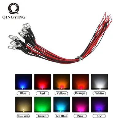 Image de LEDs Pré-Câblées Multicolores - 20 Pièces 3mm & 5mm