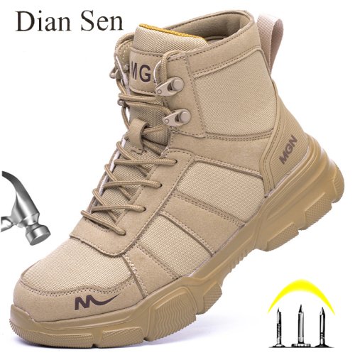 Botas de Trabajo con Puntera de Acero y Protección Antideslizante para Hombre y Mujer – Zapatos de Seguridad Indestructibles, A Prueba de Pinchazos y Tácticos