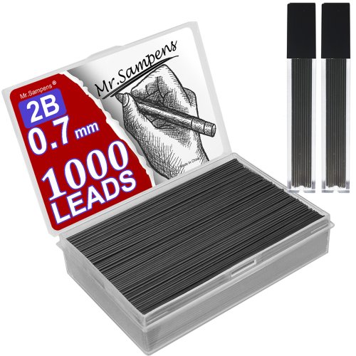 Bild von 1000er Nachfüllminen-Set für Druckbleistifte – 0,5 mm & 0,7 mm, 2B, Schwarz, ideal für Schule und Büro