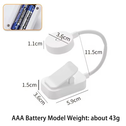 Image de Lampe de Lecture LED Rechargeable - Clip sur Livre
