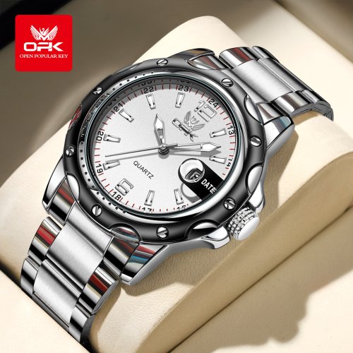 Image de Montre Homme Acier Minimaliste avec Date