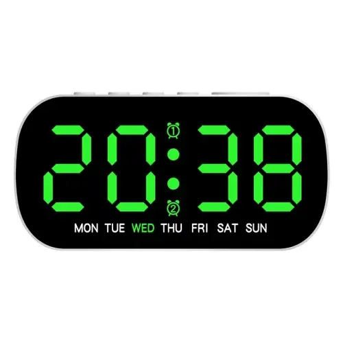 Image de Horloge LED USB avec Alarme Double et Affichage Température