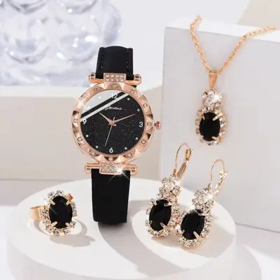 Ensemble de 5 Montres Femme Luxe Strass - Élégant & Tendance