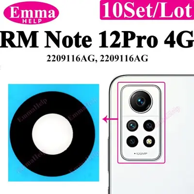 Image de Lentilles arrière en verre pour Redmi Note 13, 14 Pro, 12T – Lot de 10