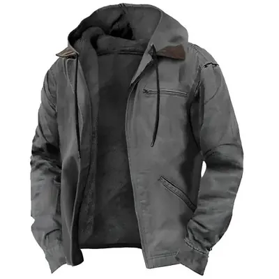 Image de Sweat à Capuche Homme Automne-Hiver - Veste en Velours Confortable