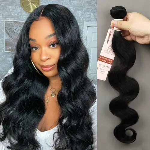 Image de Extensions Cheveux Humains Body Wave - Remy Naturel 50g