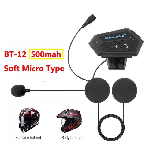 Image de Casque Moto Bluetooth 5.0 avec Écouteurs Intégrés