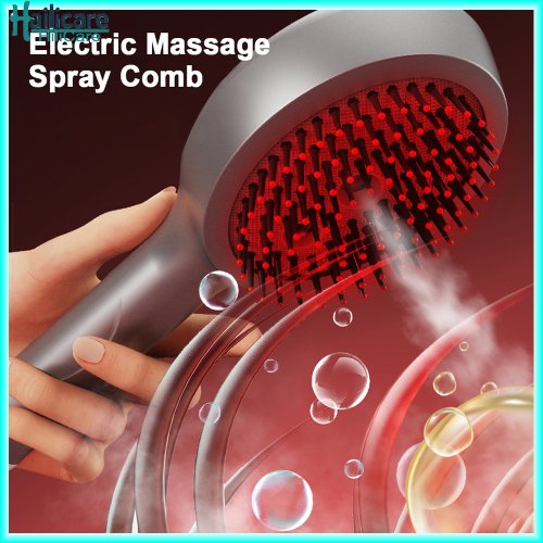 Zdjęcie 630nm Terapia światłem czerwonym Grzebień na porost włosów Elektryczny grzebień do masażu w sprayu Wibracyjny masażer do skóry głowy Masażer do włosów na skórze głowy