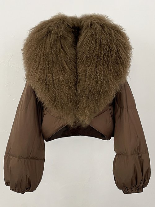 Doudoune en Fourrure Véritable - Manteau Hiver Élégant pour Femmes