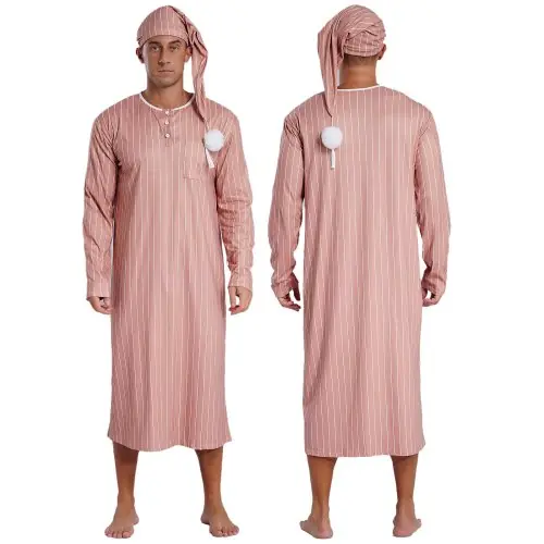 Image de Pyjama Homme Confortable à Manches Longues avec Bonnet
