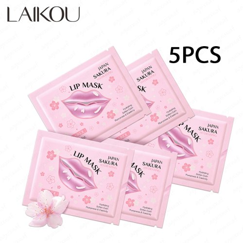 Imagen de LAIKOU 5/10 Uds máscara de labios cuidado de los labios reparación hidratante aclara las líneas de l...