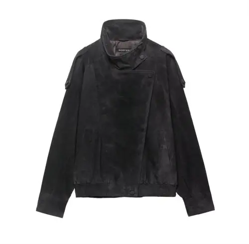Image de Veste Moto Faux Cuir Femme Noir - Style Urbain 2025