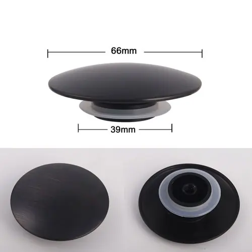 Image de Bouchon de vidange pop-up 66mm - Noir mat