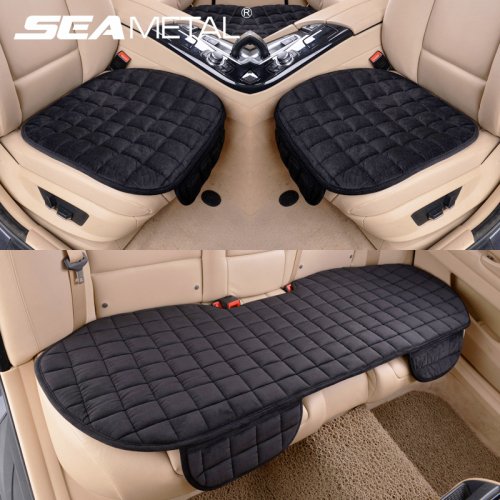 Imagen de Funda de Asiento de Coche de Felpa Invernal, Cojín Suave y Cálido con Diseño Antideslizante para Silla de Auto Universal, Ideal para la Mayoría de Modelos