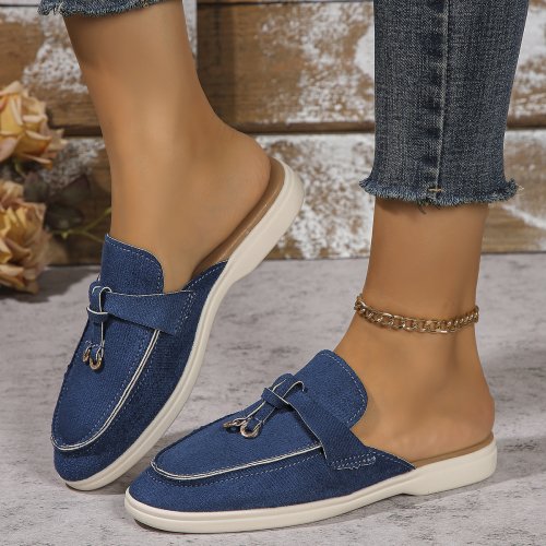 Zdjęcie 2024 Nowe damskie trampki Płaskie buty codzienne Slip on Ladies Loafers Plus Size 42 Vulcanized Shoes Walking Sneaker Women Slippers