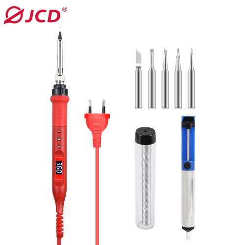 Image of JCD 80W Digital Soldering Iron Kit with Adjustable Temperature Control, Ceramic Heater, and Precision Tips for Professional Electronics Repair and DIY Projects