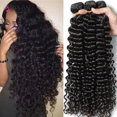 Image de Extensions cheveux humains péruviens ondulés naturels 30 pouces