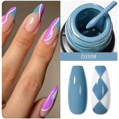 Image de Vernis Gel 2 en 1 avec Brosse Ultra Fine - Design Français & Graffiti