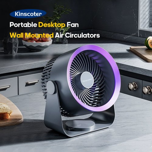 Immagine di Ventilatore Elettrico Multifunzionale Portatile Senza Fili, Silenzioso e Versatile per Casa, Ufficio e Campeggio – Circulazione d'Aria Efficiente con Modalità di Raffreddamento