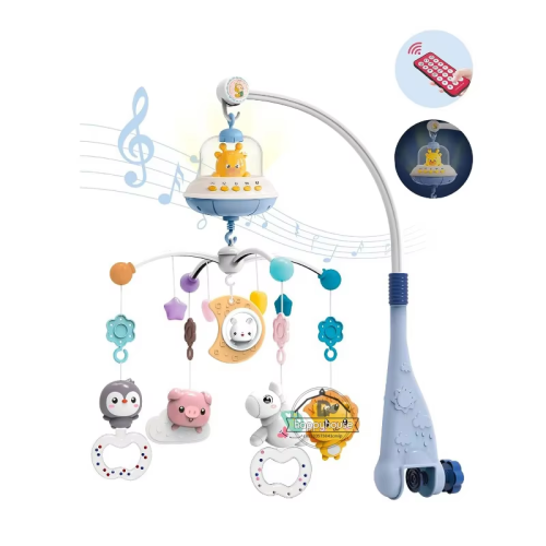 Image of Soaring Stars Musical Crib Mobile with Soft Lights, Gentle Music & Sky Projection for Newborns and Infants – Remote-Controlled Baby Toy for Calm Sleep and Development