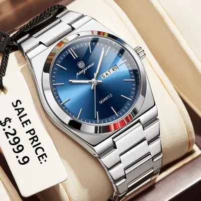 Image de Montre Homme Sport Luxe Quartz - Étanche & Lumineuse