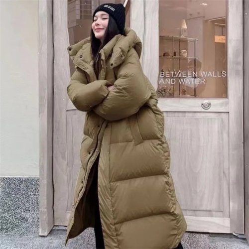 Imagen de Chaqueta Acolchada de Invierno para Mujer con Capucha, Parka Larga y Abrigo Grueso de Algodón A Prueba de Viento, Ropa Informal Holgada para la Nieve, Modelo 2024