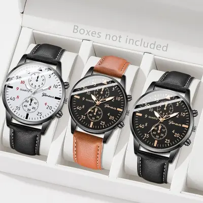 Image de Montre Homme 3 Pièces - Style Rétro & Classique