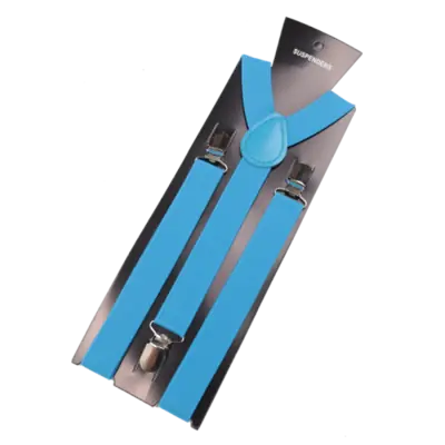 Image de Bretelles Élastiques en Cuir Unisexe - Noir, Bleu, Rouge