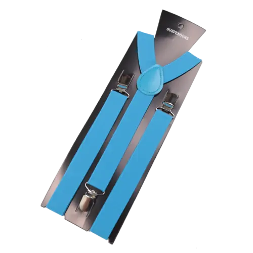Image de Bretelles Élastiques en Cuir Unisexe - Noir, Bleu, Rouge